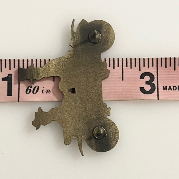 Tandem Bike Brooch Golden Bronze Color With 2008 - Picture 10 of 11